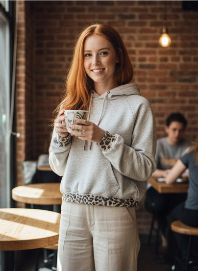 Heute gibt es 1+1 gratis zu unserem Leoparden-Print-Hoodie 💕