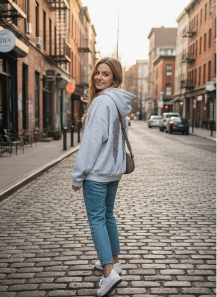 1+1 offert avec notre sweat à capuche Angel aujourd'hui 💕