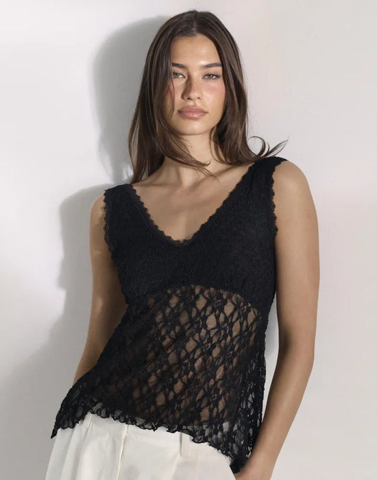 Lace Flounce Top