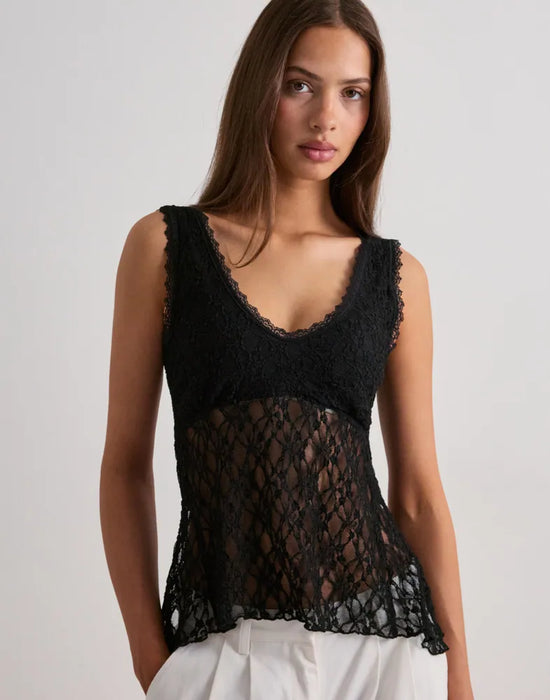 Lace Flounce Top