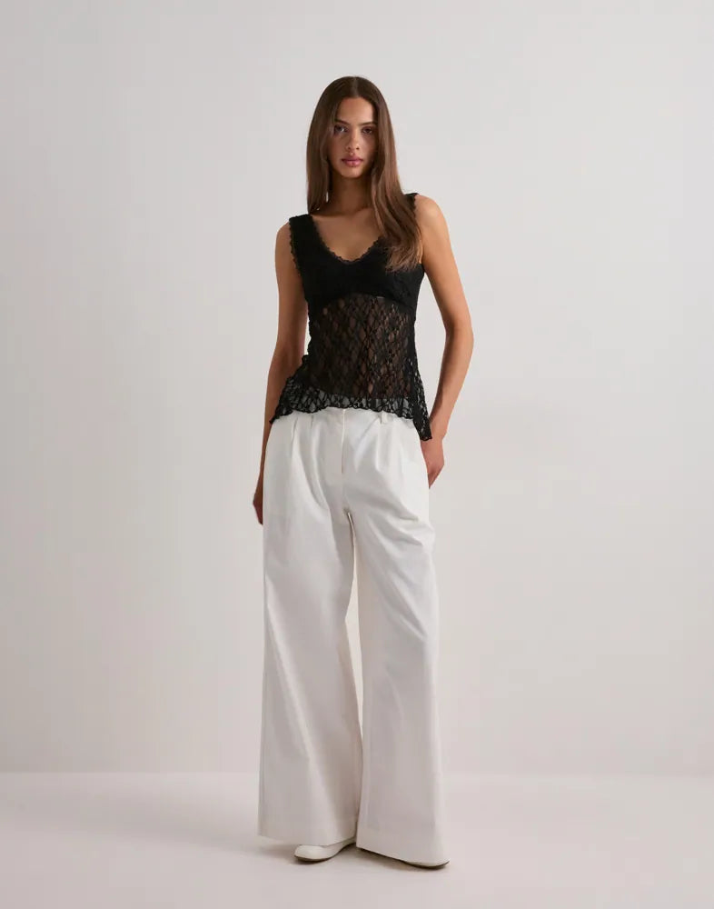 Lace Flounce Top