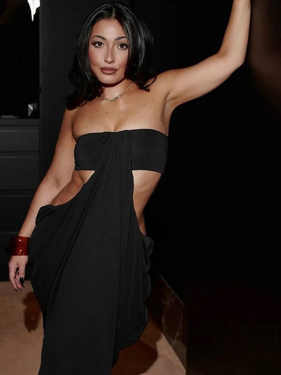 Get 70% Off The Strapless Cutout Maxi Dress Today Only 💕